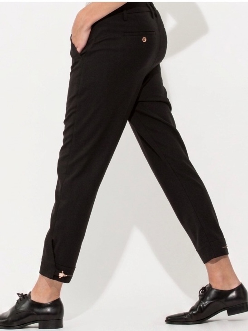 Kit and Ace Bartlett Trousers Pant Black Wool Cashmere Women's Size 2